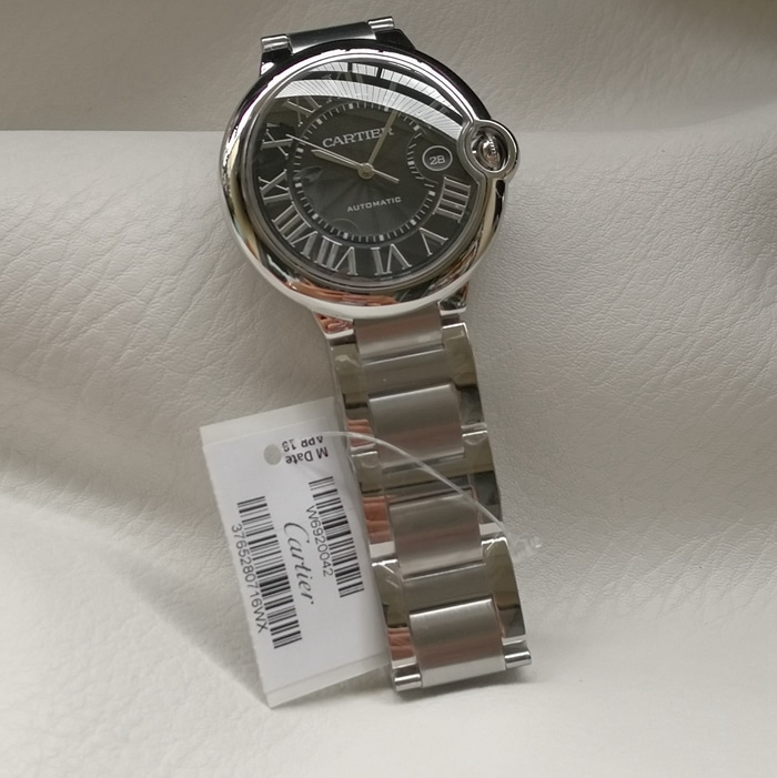 Las mejores réplicas de relojes Cartier Reloj con correa de acero serie globo azul con placa azul para hombre