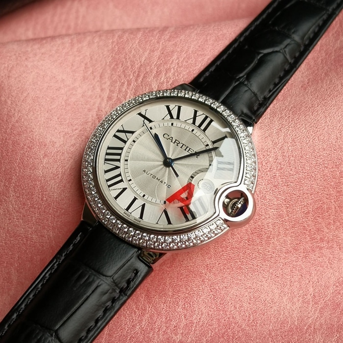 Reloj Cartier Ballon Bleu con esfera blanca y correa mecánica para hombre - Réplica de calidad superior Super Clone V6 Best