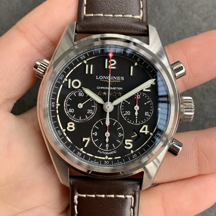 CF Factory Longines Men’s Black Dial Forerunner Series 42mm Belt Wristwatch – Top-Quality Super Collect