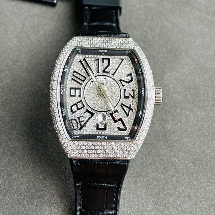 Top CollectWatches Frank Muller Men's White Dial V45 SC DT Series Automatic Mechanical Watch with Blue Coated Glass
