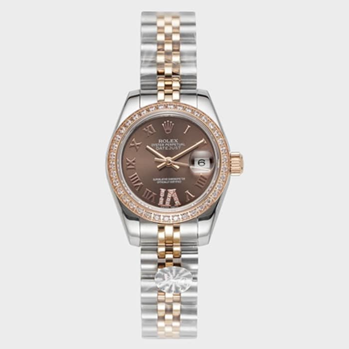 Rolex Women's Brown Dial Datejust Steel Strap Watch - Top High-Quality New Color Arrival