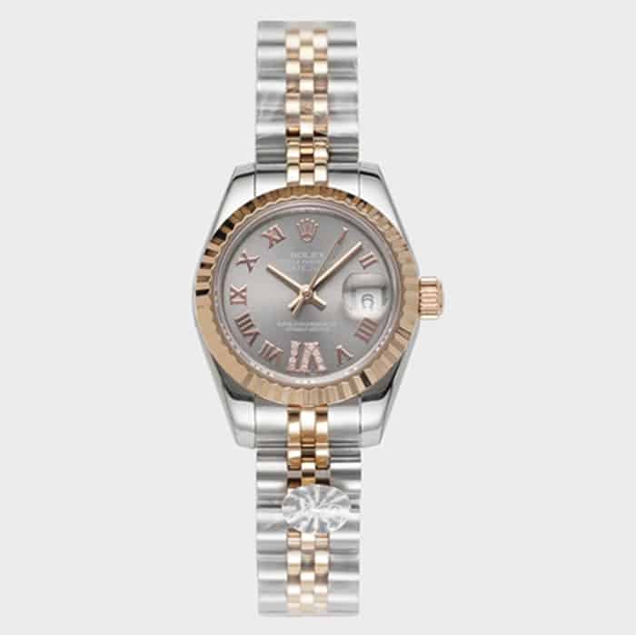 Rolex Women's Log Type 28㎜ Gray Dial Steel Band Watch from WF, New Color Arrival