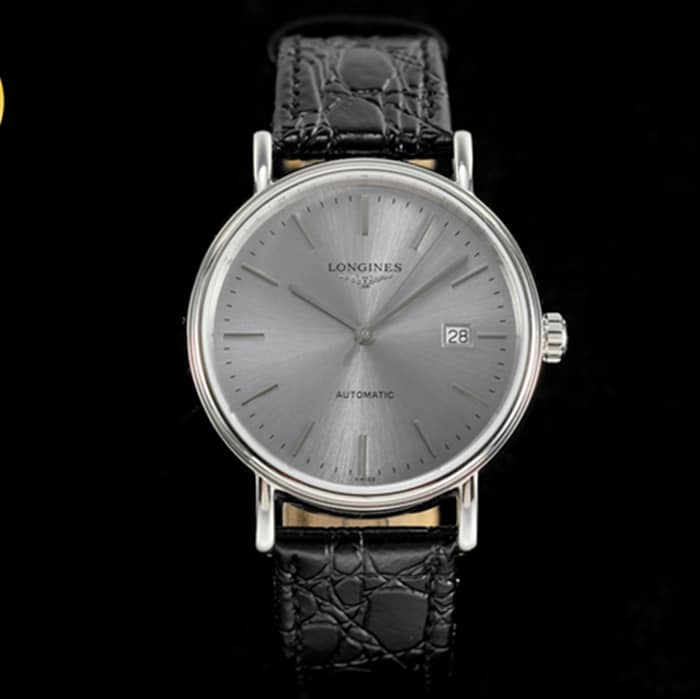 Longines Presence Series Top Replica Men's Gray Dial Black Strap Watch with Cal.L888 40mm New Model
