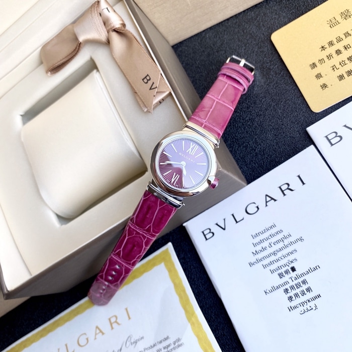 Bvlgari LVCEA Women’s 28mm Red Dial Quartz Watch – Sapphire Crystal & 904L Steel