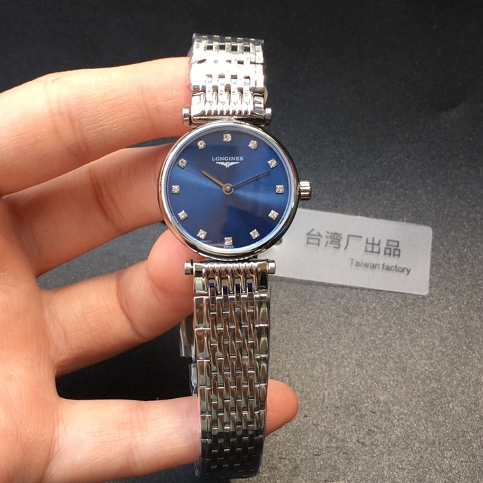 TW Factory Longines Women’s Blue Dial Steel Bracelet La Grande Classique de Longines Karan Series Quartz Watch - Real Product Photos Hot Model