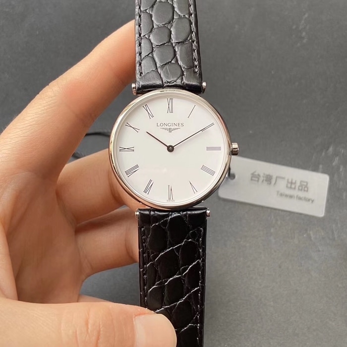 Longines La Grande Classique Couple Replica Watches White Dial Blue Strap Ultra-Thin Elegant Quartz Timepiece