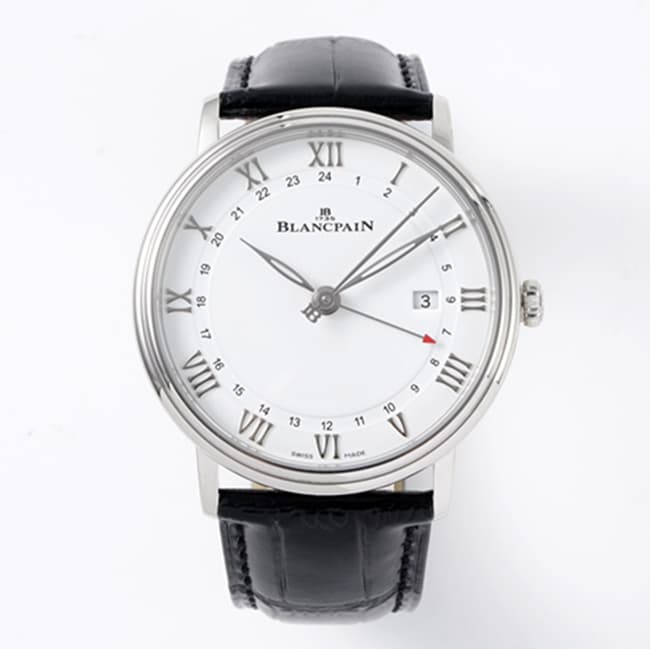 Top CollectWatches Blancpain Men’s White Dial Black Strap Classic Series 40mm Timeless Design Model 6662-1127-55 Sapphire Glass