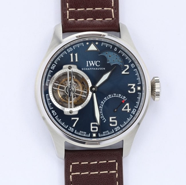 IWC BBR Factory Little Prince Pilot Blue Dial Brown Strap Constant Force Tourbillon CollectWatch
