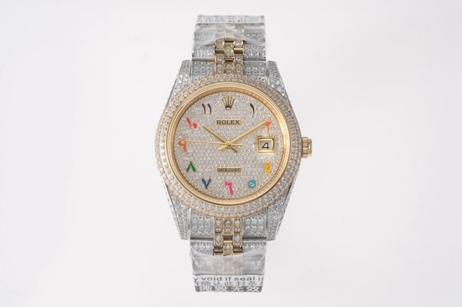 Rolex Super Clone Rolex Datejust: pulseira de aço com mostrador branco e diamante TW Factory masculino, relógio automático de nanotecnologia em ouro 18k