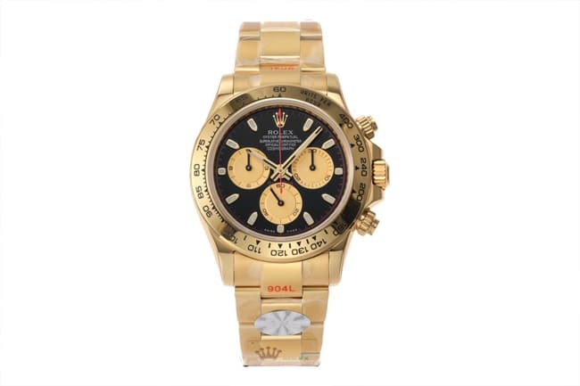 Top-Quality Super Clone Rolex Men’s Black-Dial 904L Steel Bracelet Cosmograph Daytona Automatic Chronograph Watch