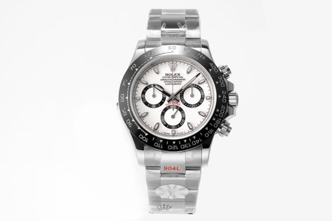 Top CollectRolex Men's White Plate Steel Strap Cosmic Daytona Automatic Mechanical Watch