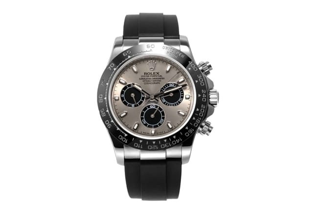 Top CollectRolex Men's Brown Dial Rubber Strap Cosmograph Daytona Mechanical Watch with Imported 904L Steel