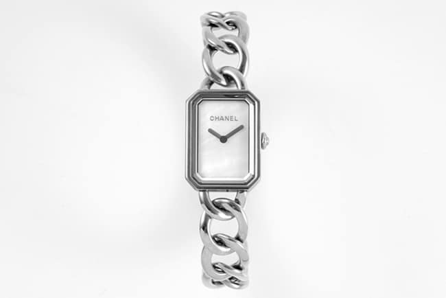 Top Super Clone Chanel Women’s Quartz Watch with White Dial, Stainless Steel Bracelet & Distinctive Octagonal Premiere Case