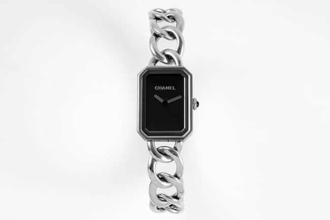 Chanel Premiere Women’s Quartz Watch with Black Dial, Steel Bracelet and Octagonal Design