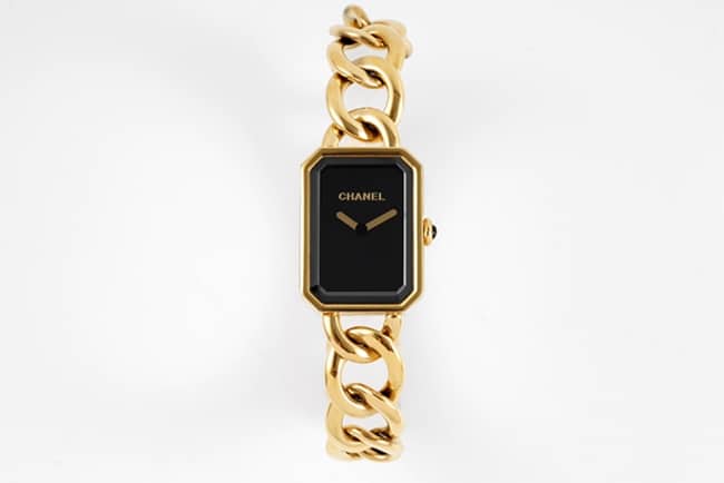 Chanel Women’s Premiere Quartz Watch in Black Octagonal Steel Case
