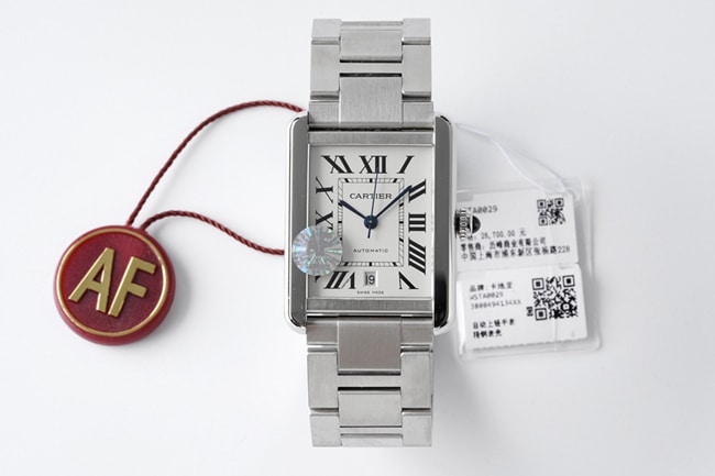 AF Factory Cartier Tank Series W5200028 W5200028 Cartier Men's Mechanical Watch – Steel Case with Domineering Square Aesthetics