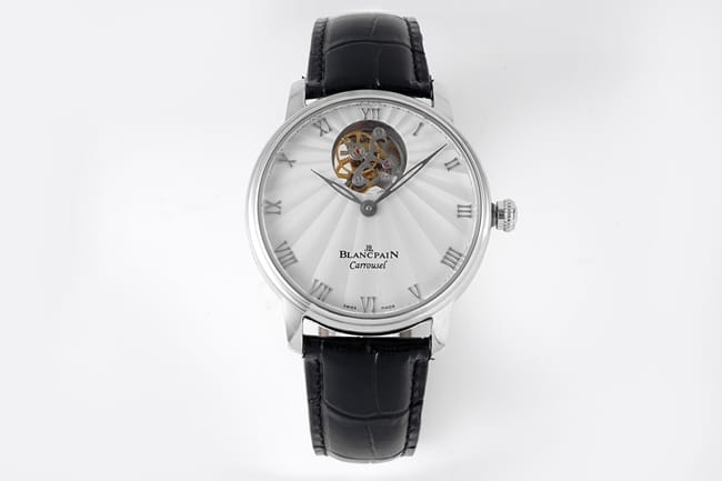 JBF Blancpain Men’s White Dial Black Strap Classic Full-Series Tourbillon Mechanical Watch V3 Craftsmanship Upgrade Return
