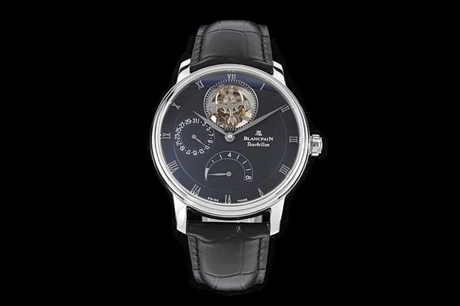 JBF Blancpain Classic Full-Series Tourbillon CollectWatch for Men, Blue Dial Black Strap Mechanical V3 Upgrade