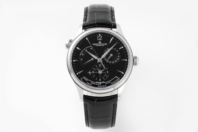 Factory Geographie 39mm Men’s Black Dial Mechanical Belt Watch, Top CollectZF Jaeger-LeCoultre Q1428421, Finely Polished Case