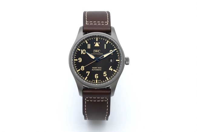 V7 Factory Super Titanium IW327006 Mark Series Men’s Black Dial Brown Leather Strap Mechanical Flagship Edition