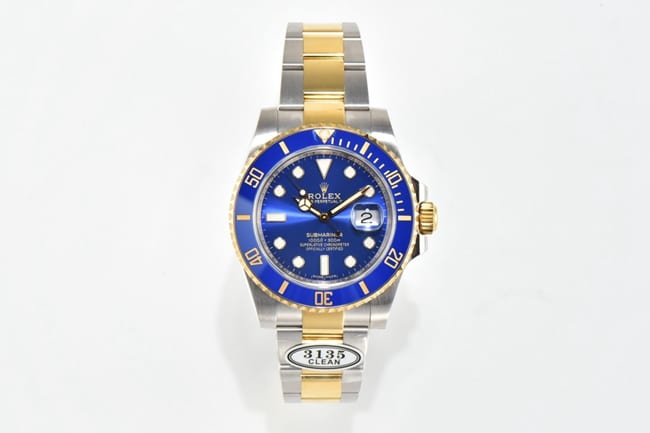 CLEAN Factory’s Latest-Version Super Clone Rolex v4 18k Mechanical Watch with Blue Dial and Gold Band