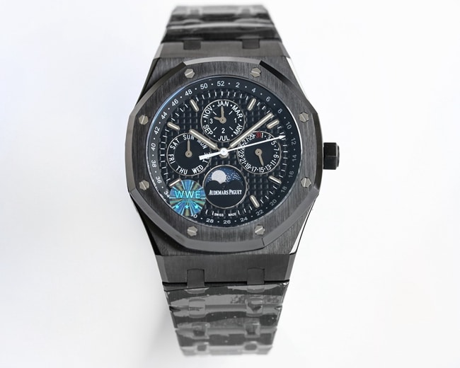 WWE Factory Audemars Piguet Audemars Piguet Premium Replica Audemars Piguet Audemars Piguet Men's Blue Dial Stainless Steel Bracelet Mechanical Royal Oak 26574ST Series Watch with Cal.5134 Movement