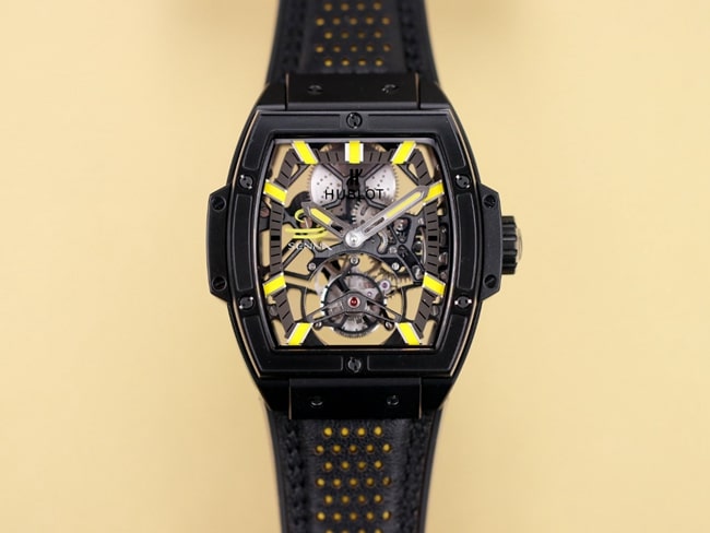 Hublot MASTERPIECE 906 Men’s Black Dial Rubber Strap Manual-Winding Tourbillon Watch with Craftsmanship