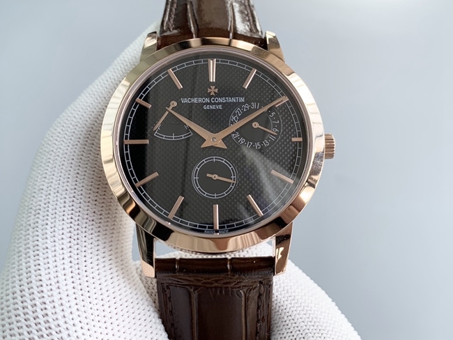 Vacheron Constantin Vacheron Constantin TWS Factory Fine Imitation Vacheron Constantin Heirloom Series Men’s Black Dial Brown Strap Slim Elegant Mechanical Round Watch