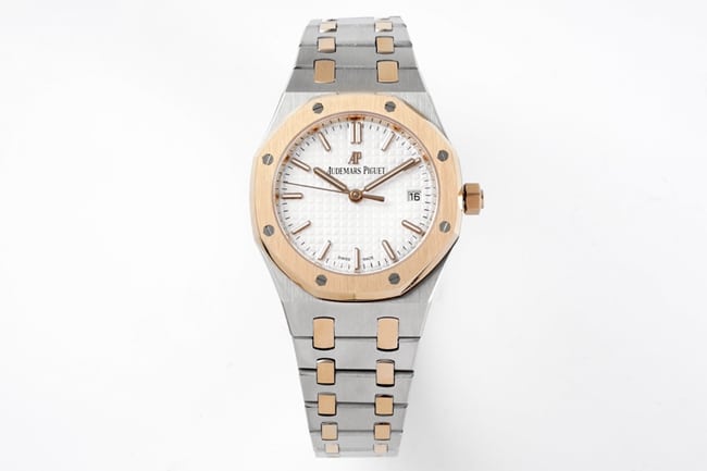 8F Top Clone Audemars Piguet Audemars Piguet Royal Oak 34 mm 34 mm Audemars Piguet 34 mm feminino pulseira de aço branco relógio mecânico lendário de vanguarda automático