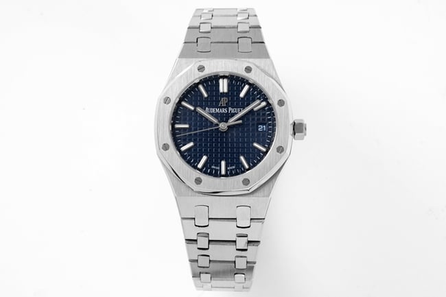 8F Audemars Piguet Royal Oak 34 mm Women’s Blue Dial Steel Bracelet Automatic Top Super Clone Watch