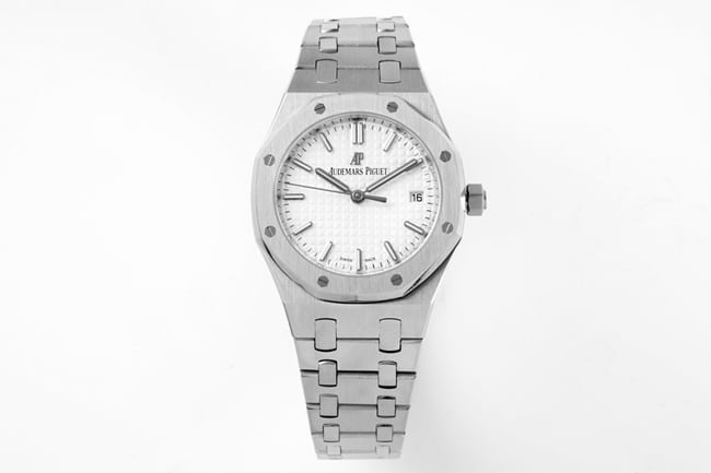 8F Audemars Piguet Audemars Piguet Royal Oak Series 34mm 34mm 34mm Self-Winding Women's White Dial Steel Bracelet Automatic Mechanical Watch Audemars Piguet