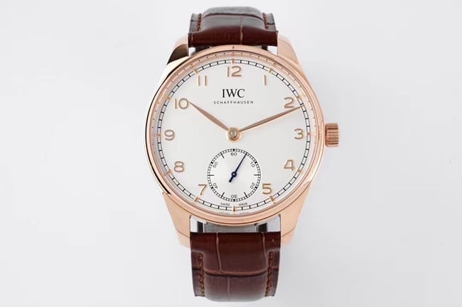 ZF Universal Men's Top CollectWatch White Dial Brown Strap Portuguese Series Automatic Mechanical Timepiece with Polished Lugs