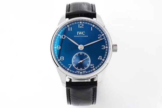ZF IWC New Portugal 40 Men's Blue Dial Black Strap Automatic Mechanical Watch, Cleaner Layout, Simple Smooth Case Craftsmanship