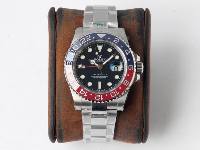 GS Factory Rolex Super Clone Rolex GMT-Master Type II Mechanical Watch Men’s Steel Strap Blue Disk Depleted Case