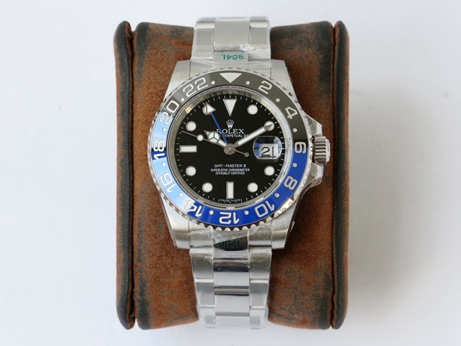 GS Factory Top Replica Rolex Rolex GMT-Master Type II 1:1 Men’s Black Disc 40mm GMT Series Automatic Mechanical Steel Strap Watch with Ceramic Bezel