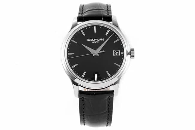 ZF Factory Patek Philippe Calatrava Series Men's Classic 1:1 Super Clone Watch with Ivory Lacquered Dial, Sapphire Crystal and White Gold Strap, Model 5227G-010