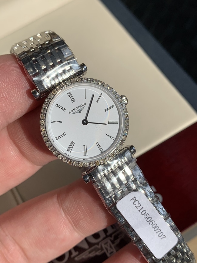 Top Replica Watches Longines Women's White Plate Steel Strap Casual Fashion Quartz Jialan Series Watches
