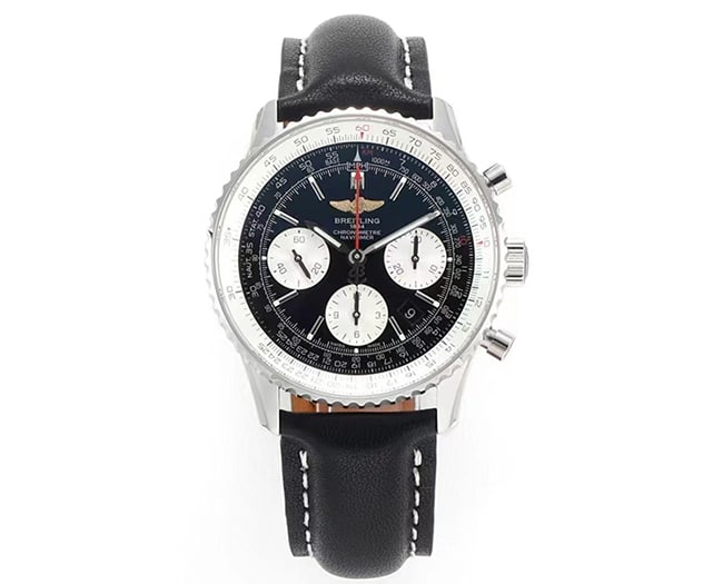 Vergleich zwischen Breitling B01 Navitimer Chronograph Authentic und Replica Masterpiece