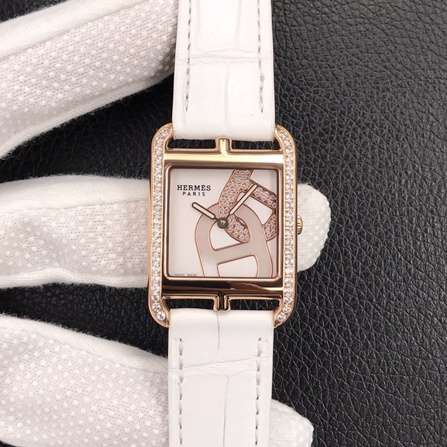 YF factory top Collectwatch Hermès women's white plate white belt quartz watch
