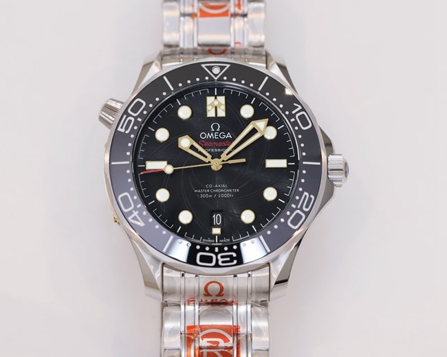 O Réplica superior de fábrica de reloj Omega Seamaster para hombre con correa de acero mecánico - Diver 300M James Bond de 42 mm Edición limitada
