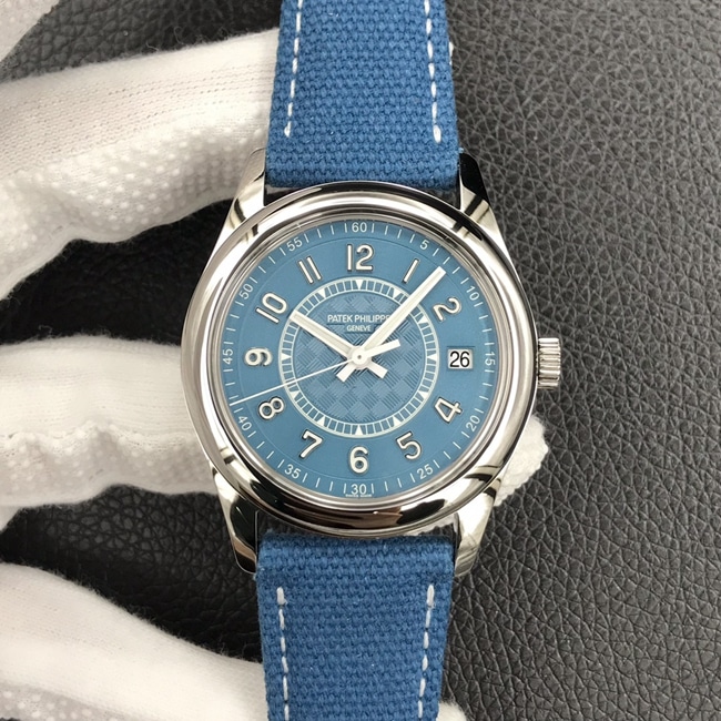 3K Factory Patek Philippe 6007A-001 Men's Super A Clone Stainless Steel Gray-Blue Dial Casual Timepiece