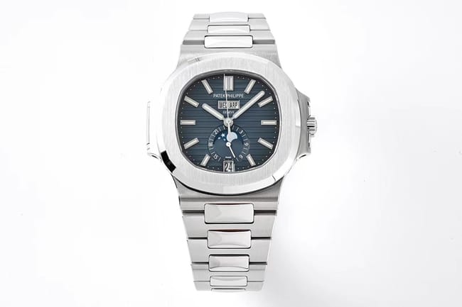 Patek Philippe 5726/1A-014 PPF Sporty Elegance Men's Blue-Black Dial Moon Phase Stainless Steel Super Clone Watch