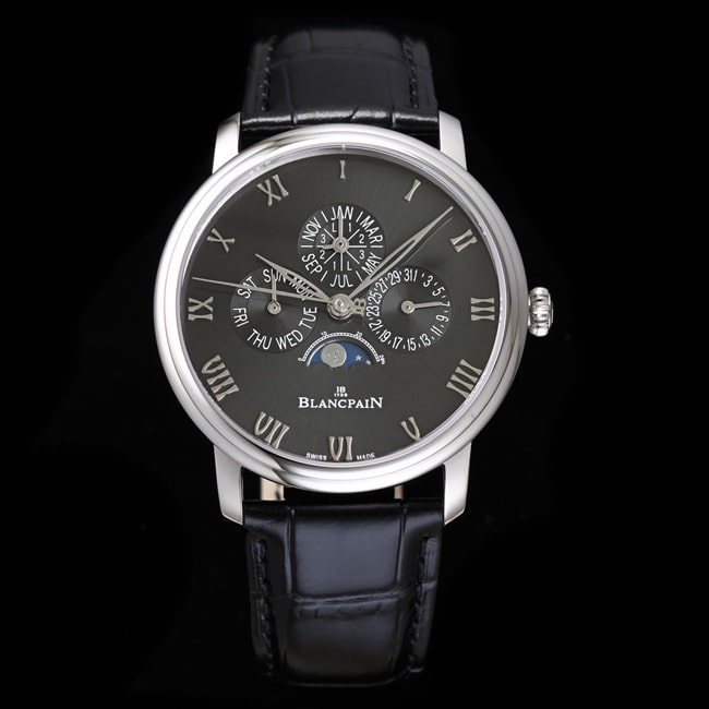 Blancpain Classic Series 6656 Waterproof Automatic Mechanical Men's Green Disc Watch with Stable Timekeeping