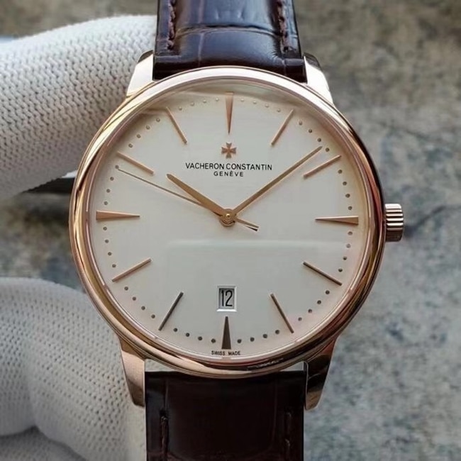 MKS Vacheron Constantin Heritage 85180 White Dial Brown Leather Strap Men's Automatic Watch – Super Clone Top Replica
