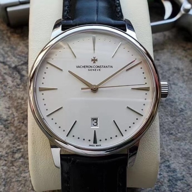 MKS Vacheron Constantin Heritage Series 85180 Fine Imitation Men's Automatic Watch with White Dial and Blue Strap