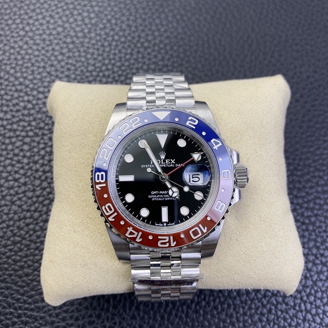 Rolex Greenwich Rolex Red and Blue Coke Ring Automatic Mechanical Five-Bead Steel Band Men's Watch – Clean Factory 904 Steel Super Clone