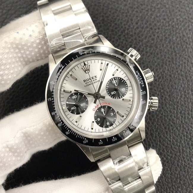 Top CollectWatches Rolex Men's White Plate Steel Strap Di Vintage Paul Newman Series Chronograph Mechanical Watches
