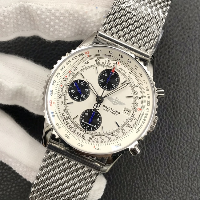 Breitling Breitling Navitimer-style white dial steel band aviation chronograph A13322 A13322 Collectwith Asia-7750 movement
