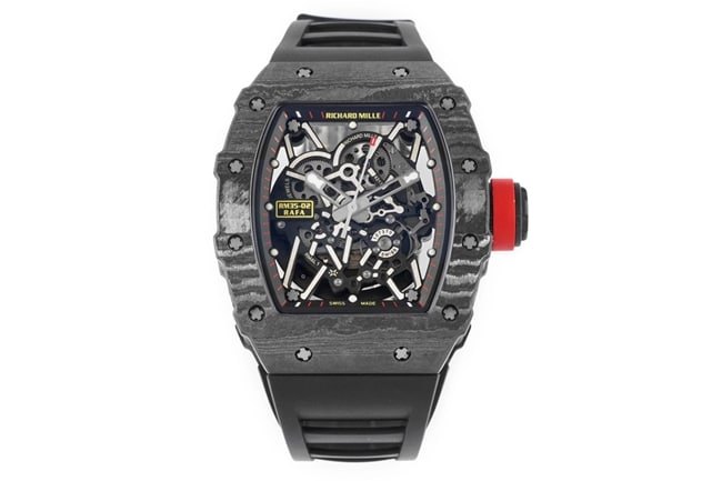ZF Richard Mille RM35-02 Top CollectWatch Automatic Mechanical Men's Black Plate Black Rubber Strap NTPT Carbon Fiber Ultimate Version