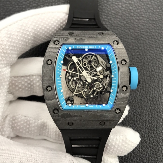 ZF Richard Mille Carbon Fiber Global Limited Edition Men's Black Plate Automatic Mechanical Watch